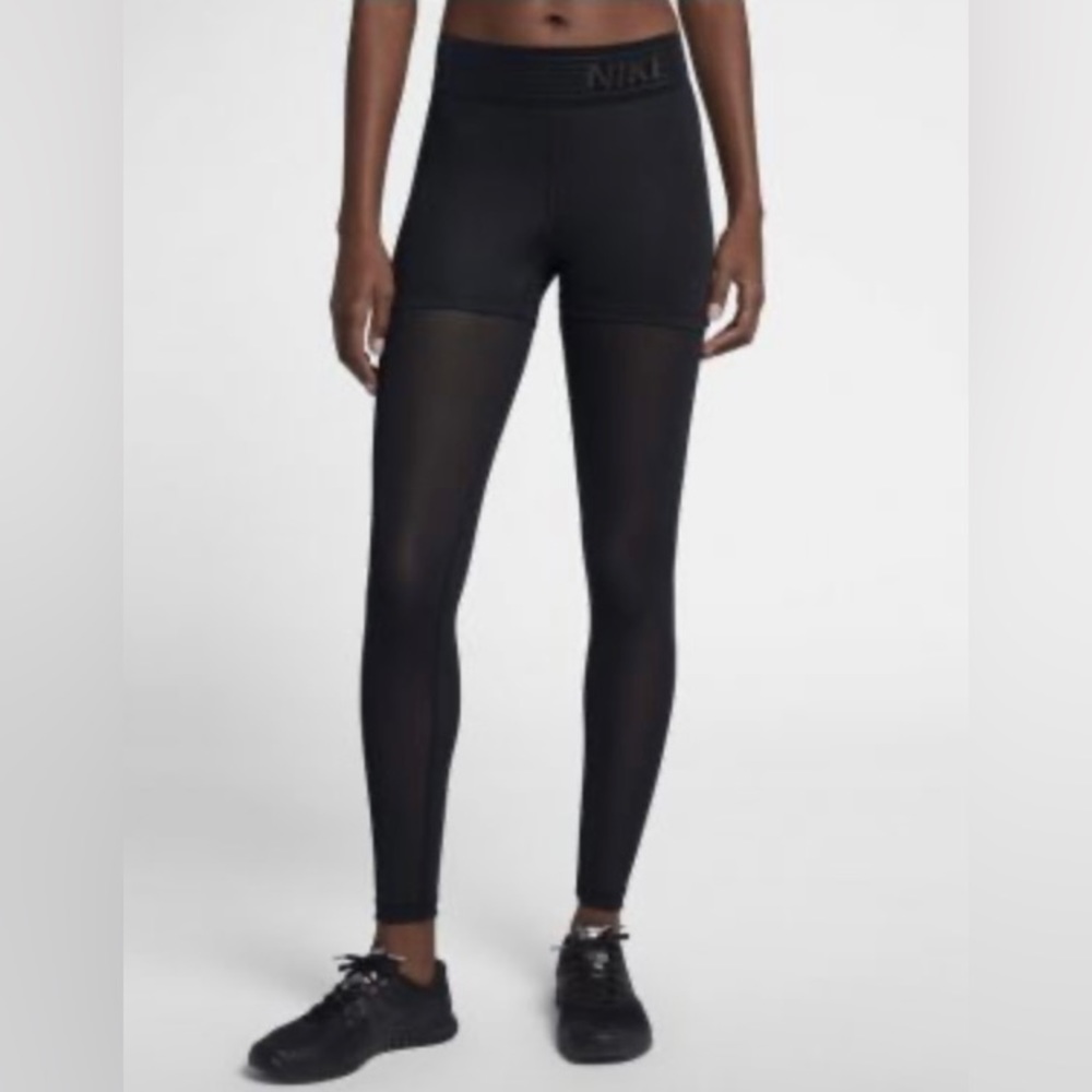 Nike Pro Deluxe Mesh Mid-Rise Training Tights